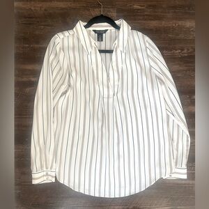 WHBM Long Sleeved Striped Colored Blouse 10